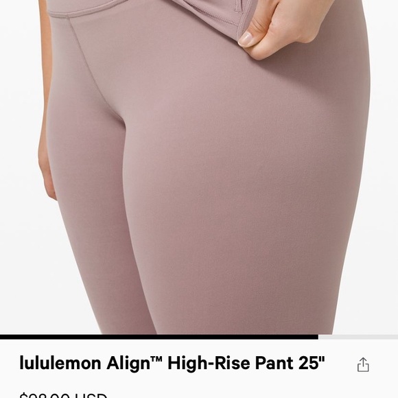 Lululemon leggings size 2 25” - Picture 2 of 4